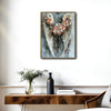 Romantic Flower Angel Wings Wall Print, Antique Floral Angel Wing Canvas for Living Room Bedroom Farmhouse Decor