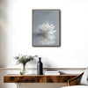 Minimalist Motivational Canvas Poster, Sparkling White Water Lily Reflection Inspirational Quote Wall Art for Home Workspace