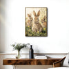 Three Bunnies Meadow Canvas Wall Art