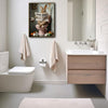 Bunny Reading Bunny Daily Newspaper Pink Toilet Bathroom Canvas Wall Art