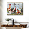 Rooster Chicken Farm Canvas Wall Art, This Is Us A Little Bit Crazy Loud Whole Lot Of Love Horizontal Print, Rustic Farmhouse Country Kitchen Family Wall Decor