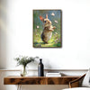 Bunny Butterflies Wildflower Canvas Print