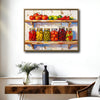 Canning Pickle Jars Rustic Kitchen Canvas Wall Art