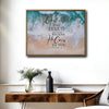 1 Peter 5:7 Framed Wall Art Cast All Your Anxiety Beach Ocean Scripture Print