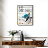 Hello Sweet Cheeks Sea Turtle Canvas, Rustic Funny Bathroom Wall Decor