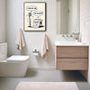 Whimsical Bathroom Humor Poster, Toothbrush And Toilet Paper Comic Print, Funny Sarcastic Wall Art For Powder Room