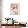Trendy Wine In Bed Canvas Wall Art, Aesthetic Woman Pouring Wine Poster, Fun Eclectic Bedroom Apartment Decor