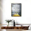 Inspirational 7 Rules of Life Canvas Wall Art, Calm Nature Pier Background Motivational Framed Print for Bedroom Study