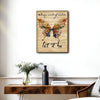 Let It Be Whisper Words of Wisdom Framed Wall Art Vintage Butterfly Music Lyric Print