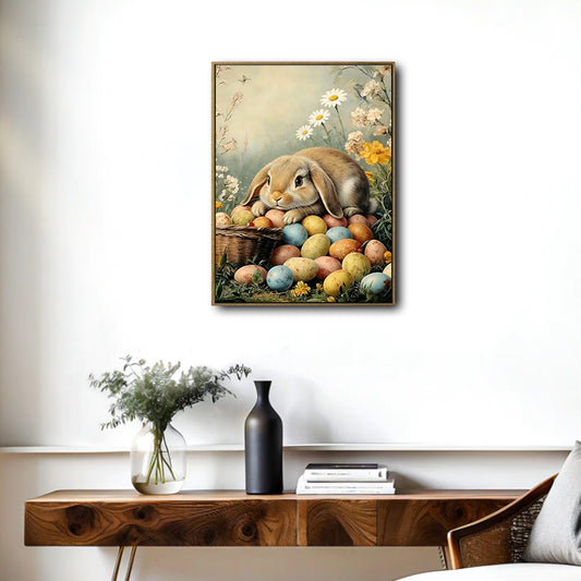 Lop Ear Bunny Easter Basket Canvas Print
