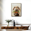 Bunny Carrot Basket Canvas Print