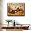 Bless The Food Before Us Coffee Croissant Canvas Wall Art