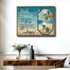 Coastal Turtle Inspirational Quote Beach Wall Canvas Art