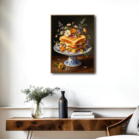 Vintage Sandwich Wildflower Still Life Framed Wall Art Print