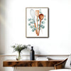 Watercolor Whisk Spoon Spatula Eucalyptus Framed Wall Art Print