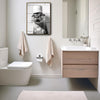 Black White Otter With Toilet Paper Roll Hat Canvas Wall Art Funny Animal Bathroom Restroom Wall Decor