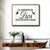 El Espiritu De Dios Esta En Este Lugar Framed Spanish Christian Wall Art Bird Print