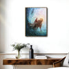 Inspirational Jesus Reaching Hand Wall Print, Christ Saving In Storm Waves Faith‑Based Christian Canvas Decor