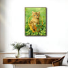 Cute Kitten Shamrock St Patrick Canvas Print
