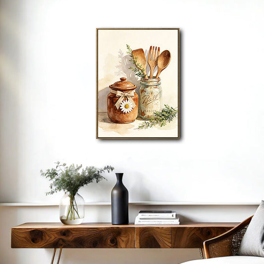 Vintage Jar Kitchen Wall Art