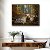 Inspirational Faith Quote Wall Print, He Left The 99 To Rescue Me Muddy Lost Lamb Forest Scene Christian Canvas