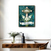He Is Risen Cross Lily Canvas Wall Art