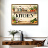 Rustic Kitchen Shelf Vegetable Canvas Wall Art