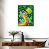 Rainbow Shamrock Leprechaun Hat St Patrick Canvas Print