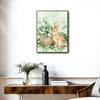Spring Rabbit Clover Basket Canvas Print