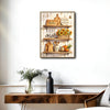 Rustic Sunflower Kitchen Shelf Wall Decor Canvas Print