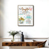 To My Daughter Sunflower Butterfly Love Mom Inspirational Framed Wall Art