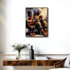 African American Grandmother Granddaughter Praying Canvas Print, Black Family Faith Religious Portrait Wall Art