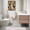 Funny Rabbit Bathroom Toilet Paper Canvas Wall Art