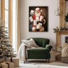 Funny Santa Holding Toilet Paper Rolls Framed Wall Art Christmas Decoration