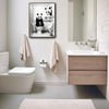 Two Pandas Are You Pooping Funny Quote Canvas Wall Art Black White Panda Bathroom Restroom Wall Decor