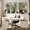 Boho Sage Green Eucalyptus 3 Panel Botanical Wall Art