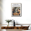 Retro Newspaper No Money No Honey Wall Canvas, Dollar Curlers Fashion Statement Print, Funky Maximalist Home Wall Decor