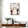 Inspirational Equality Wall Decor, Multi Skin Tone Raised Hands & Neutral Hearts With Quote We Rise By Lifting Others, Unity Diversity Kindness Vertical Canvas Artwork For Classroom Office Home