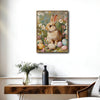Bunny Pastel Easter Eggs Wildflower Meadow Canvas Wall Art