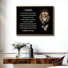 Modern Inspirational Wall Decor, Majestic Lion With Positive Quote I Choose To Be Me, Black Dark Background Motivational Affirmation Horizontal Canvas Artwork For Office & Home