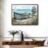 Nautical Vintage Boat Seagull Beach Quote Wall Canvas Art