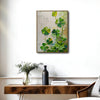 Textured Four Leaf Clover Canvas Wall Art, Impasto Oil Painting Style Lucky Shamrock Print, Neutral Green Vertical Wall Decor for St. Patrick's Day Home Decor