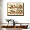 Rustic Herb Plant Kitchen Shelf Wall Decor Canvas Print