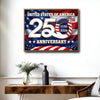American 250th Anniversary Framed Canvas Print, 1776‑2026 US Bicentennial Plus Patriotic Flag Wall Art for Home Decor