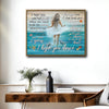 I Hope You Dance Inspirational Ocean Canvas Print, Coastal Quote Horizontal Wall Art