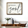 Then Sings My Soul Framed Wall Art Rustic Farmhouse Christian Hymn Print