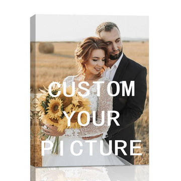 Canvas Prints with Your Photos, Personalized Wall Art for Living Room, Bedroom, Office Decor, Custom Photo Gift for Family, Friends, Couples, Ready to Hang