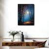 Night Autumn Forest Full Moon Canvas Wall Art Mystical Landscape Home Decor