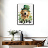 Golden Retriever St Patrick's Welcome Canvas Print