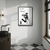Black & White Funny Pitbull Wall Art Print, Are You Pooping Quote Dog Artwork, Novelty Bathroom Wall Decor